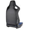 Spec-D Tuning Racing Seat - Black With Blue Pvc - Right Side RS-2854R